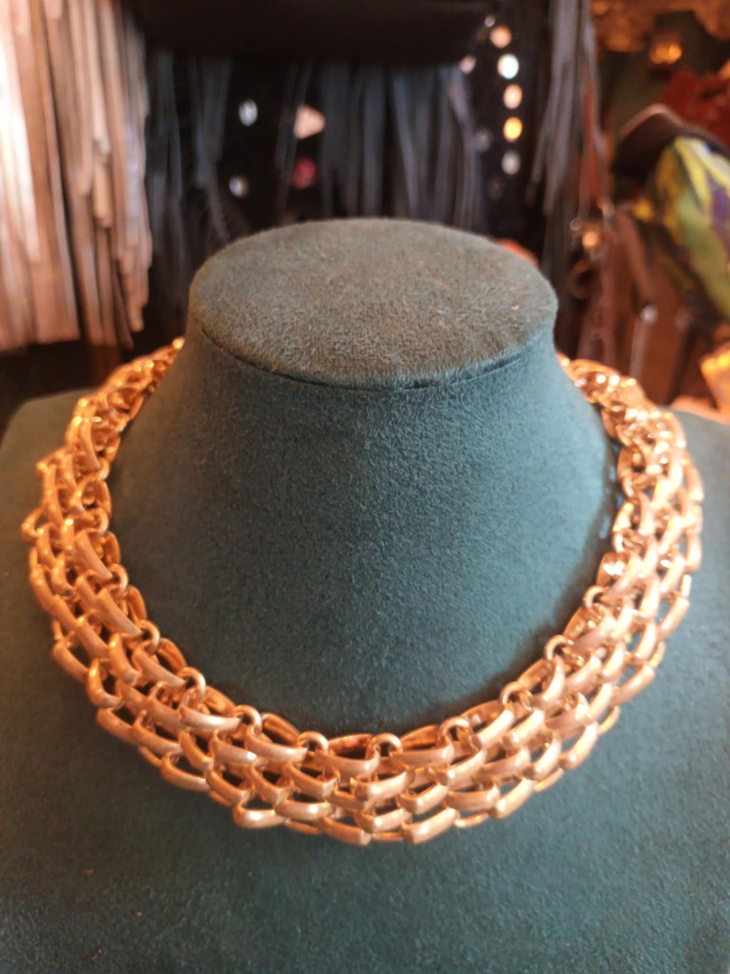 THE 'CARRIE' EXQUISITE MULTI CHAIN STATEMENT CHOKER NECKLACE IN SILVER OR GOLD