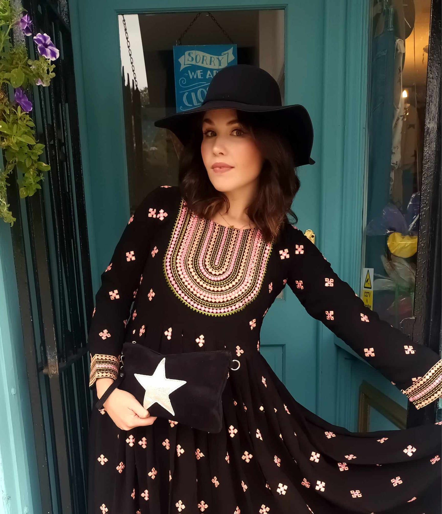 'GOA NIGHTS' EXQUISITE RICHLY EMBROIDERED SUMPTUOUSLY SWISHY EMBELLISHED BODICE DRESS
