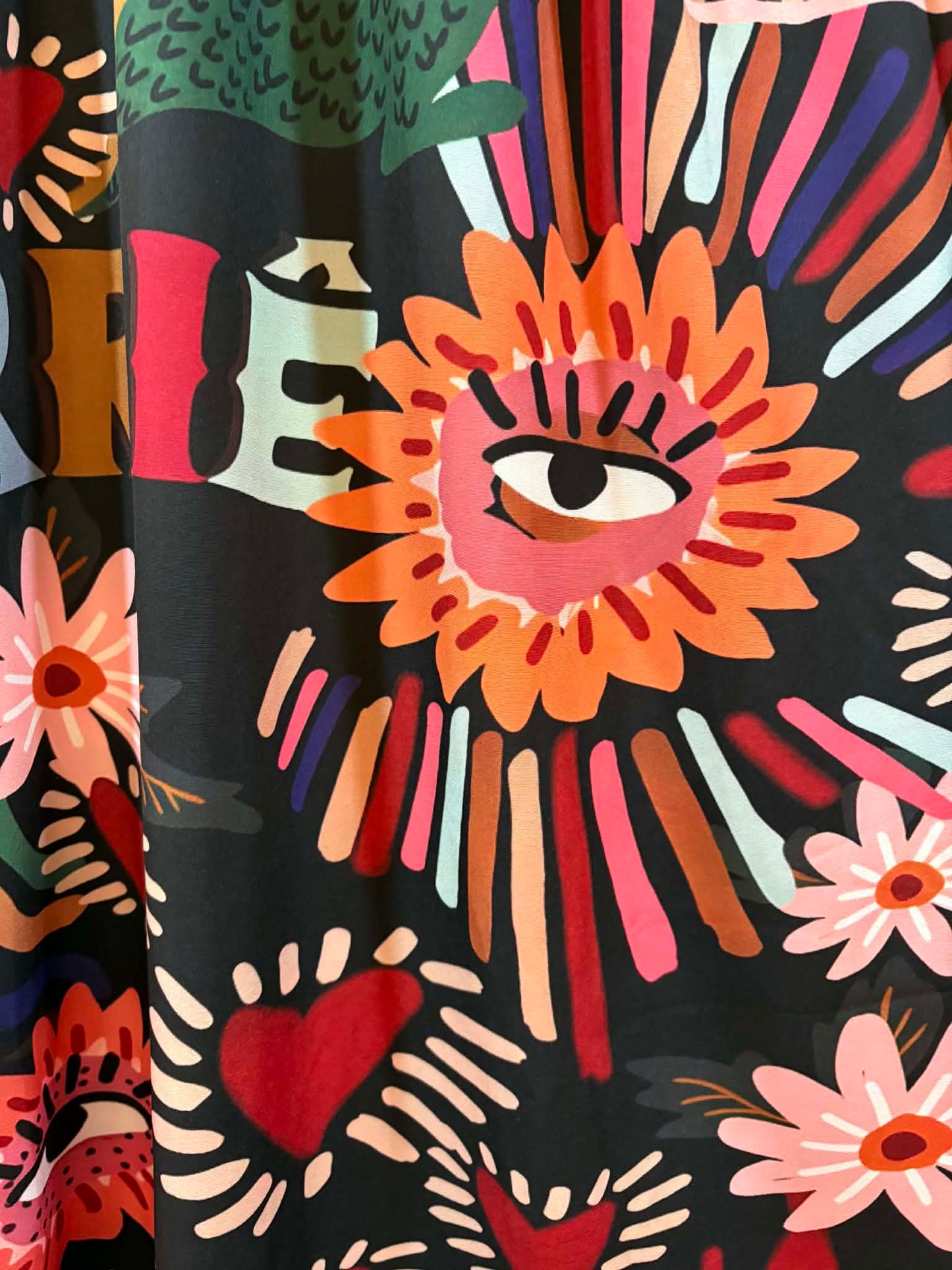 THE 'HIPPIE CHICK' STUNNING BOHEMIAN AND MYSTIC PRINT SKIRT WITH COMFORTABLE ELASTICATED WAIST