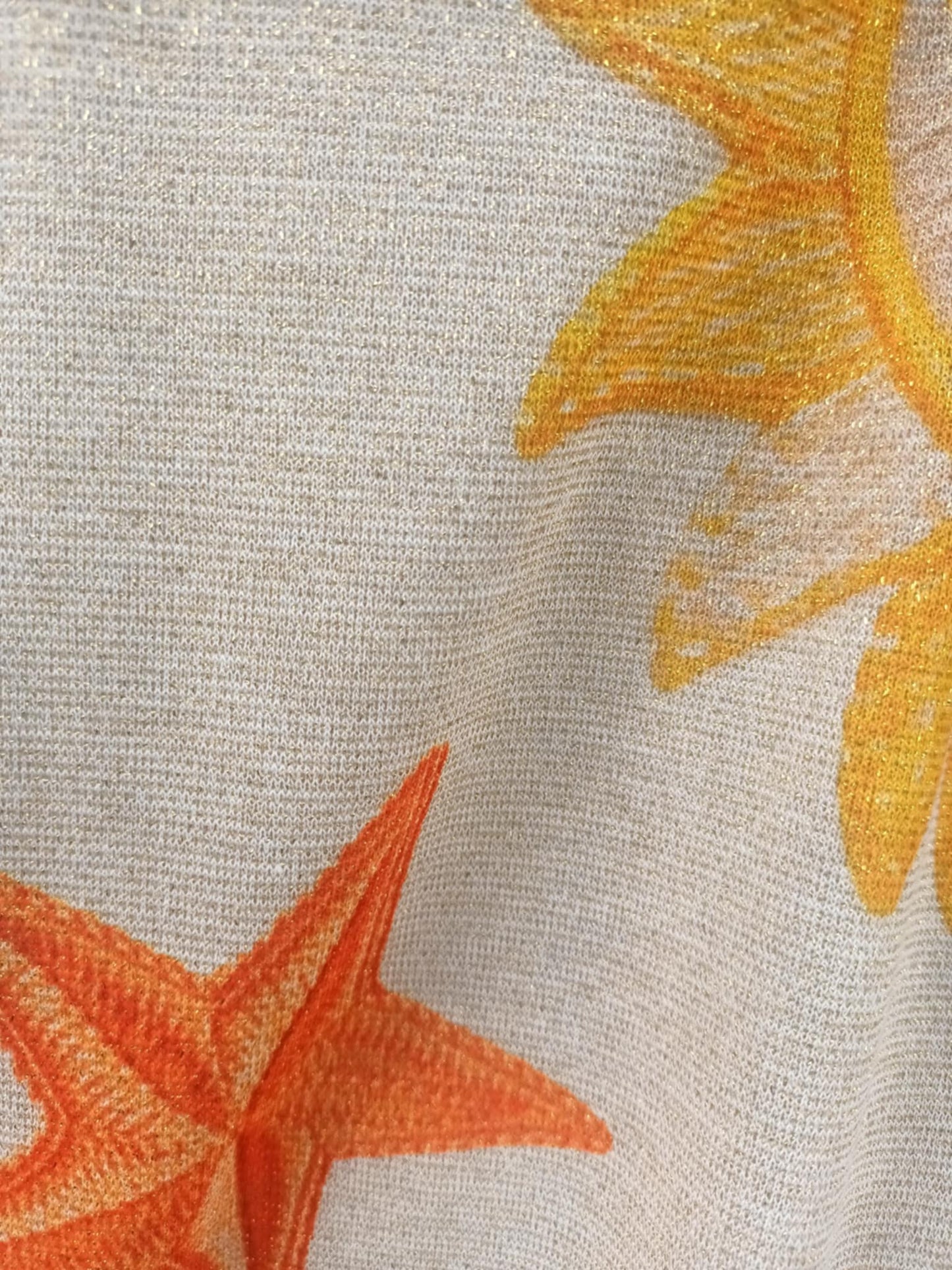 THE CELESTIAL SHIMMER' LIGHTWEIGHT CELESTIAL PRINT TOP WITH A SUBTLE GOLD SHIMMER