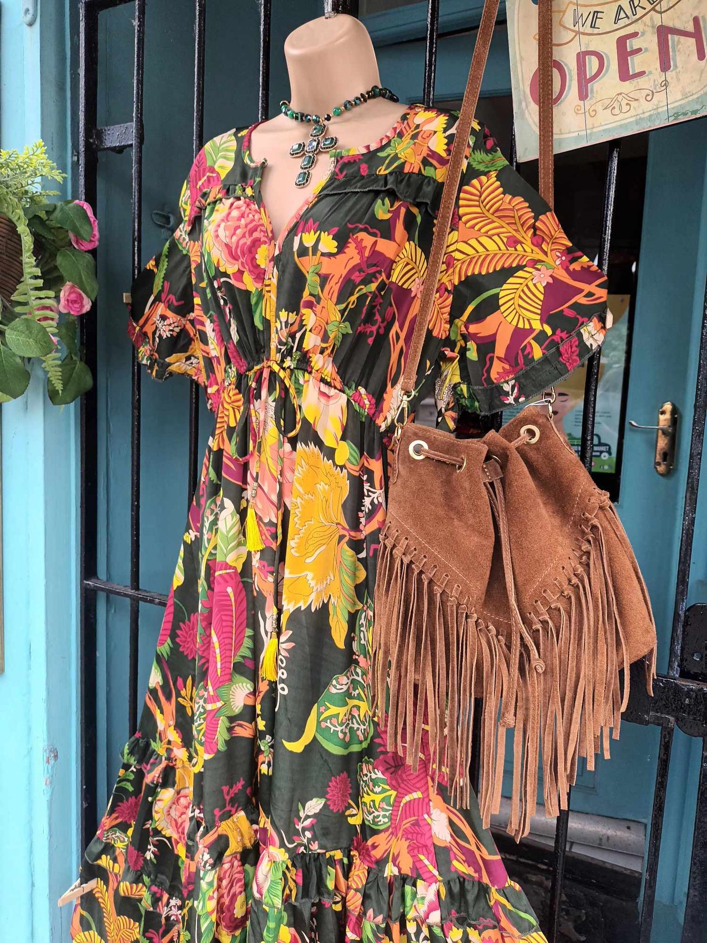 THE 'ALHAMBRA PRINCESS' BRIGHT AND BEAUTIFUL FRILL HEM DRESS FROM OUR EXCLUSIVE SPANISH COLLECTION