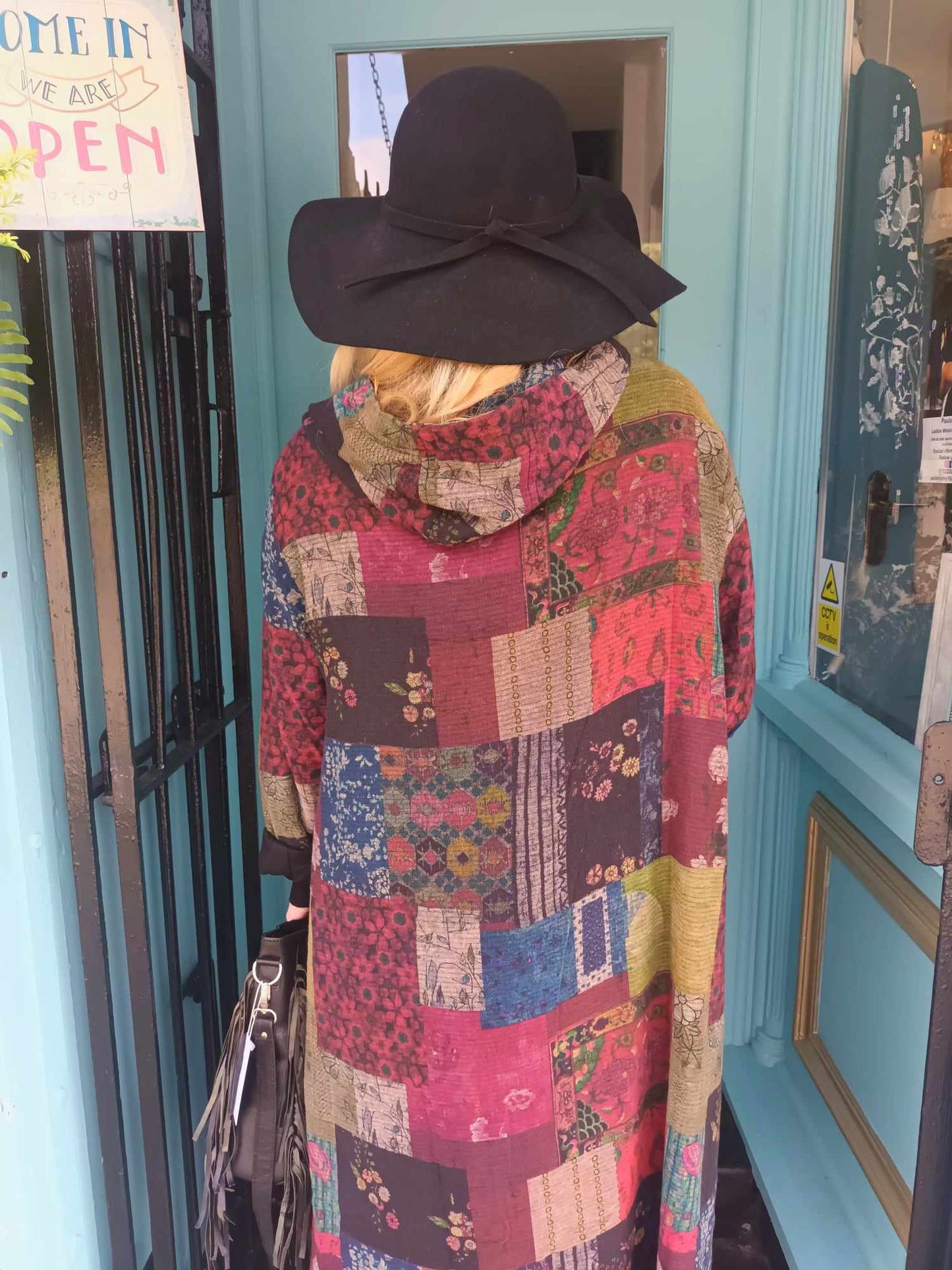 THE 'POLLY PATCH' EXQUISITE QUALITY PATCHWORK STYLE HOODED COAT IN STUNNING JEWEL COLOURS