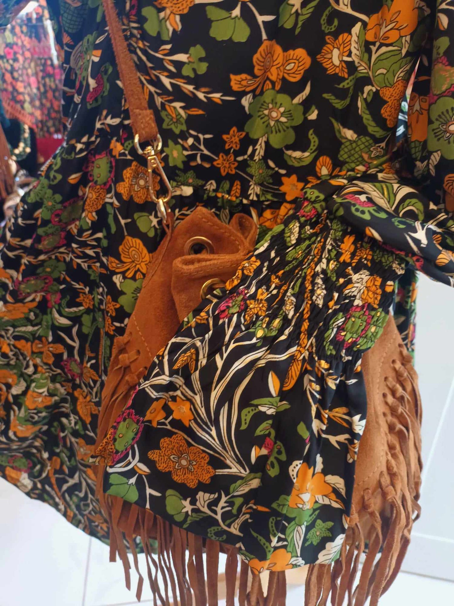 THE 'BELLA ROSA' FABULOUS TRUMPET SLEEVE DRESS FROM OUR EXCLUSIVE SPANISH RANGE