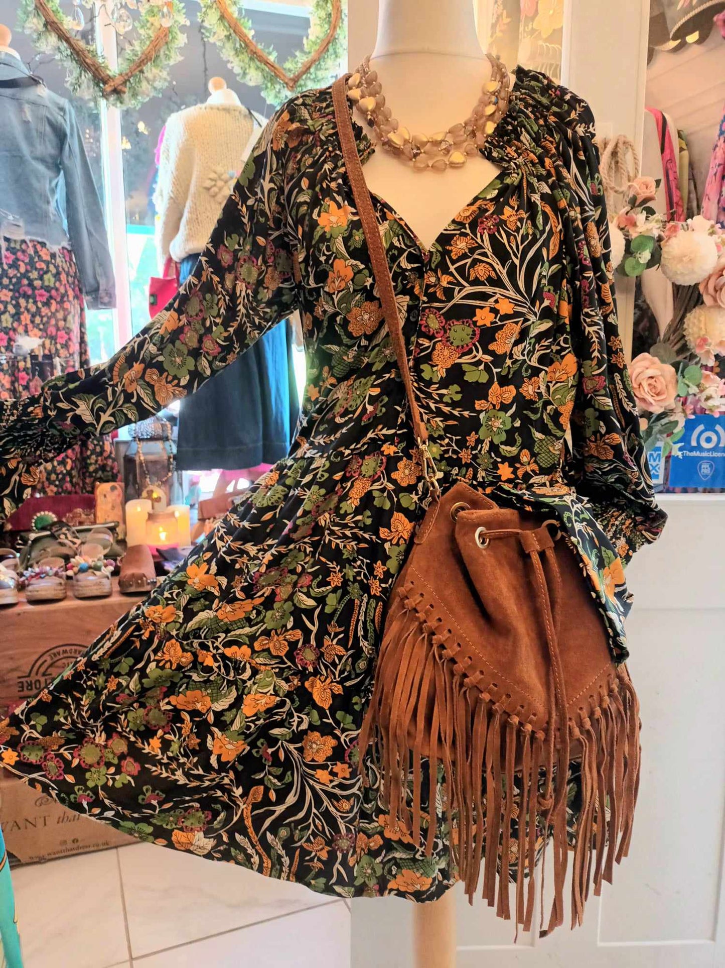 THE 'BELLA ROSA' FABULOUS TRUMPET SLEEVE DRESS FROM OUR EXCLUSIVE SPANISH RANGE