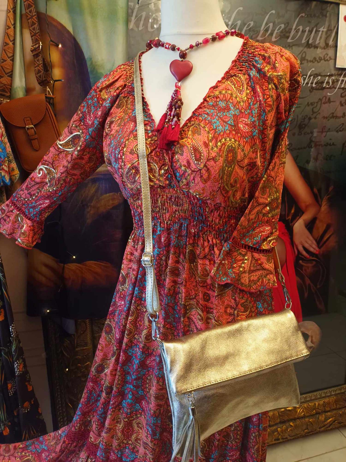 'AUTUMN FIESTA' BEAUTIFUL SPICE COLOURED DRESS FROM OUR EXCLUSIVE SPANISH COLLECTION