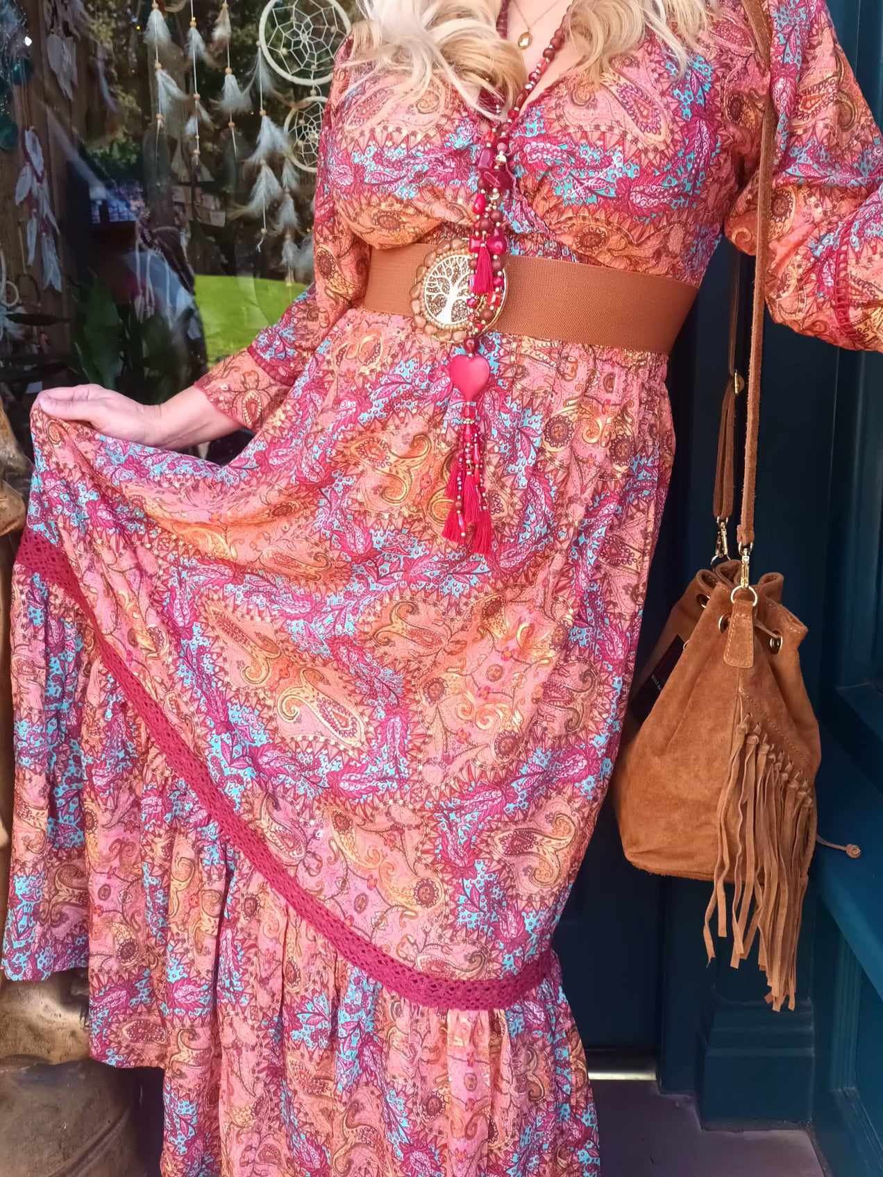 'AUTUMN FIESTA' BEAUTIFUL SPICE COLOURED DRESS FROM OUR EXCLUSIVE SPANISH COLLECTION