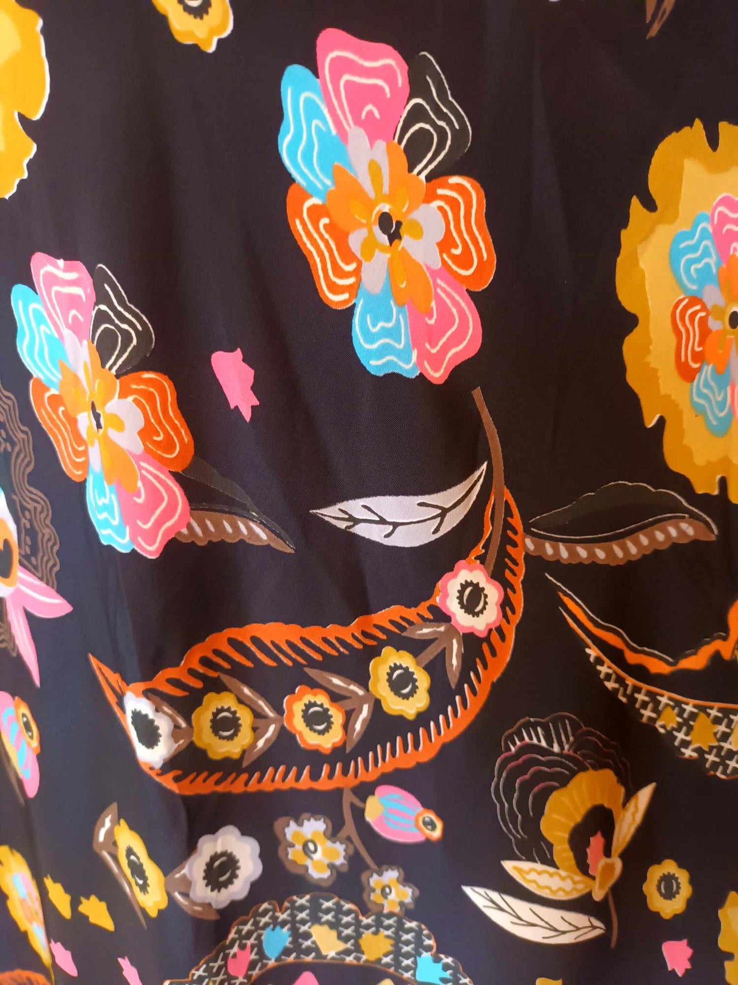 'LA FLORISTERIA' BREATHTAKING SWISHY HEM DRESS IN A QUIRKY FLORAL PRINT FROM OUR EXCLUSIVE SPANISH RANGE