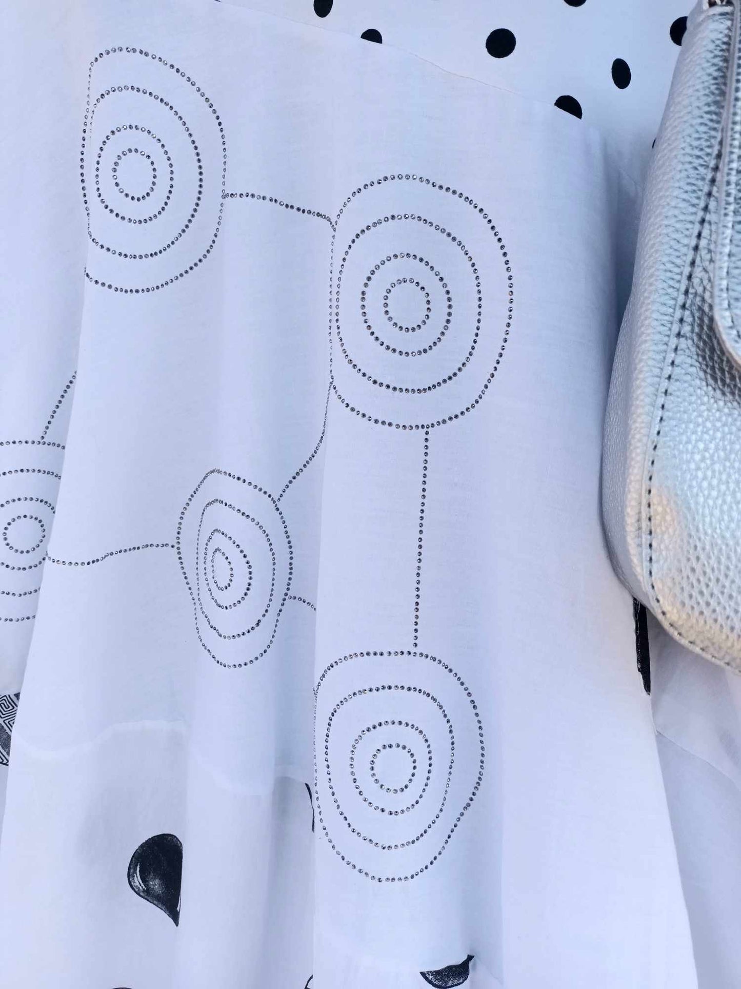 THE 'DOTTIE SPARKLE' POLKA DOT SPOT, SPARKLE DETAIL FABULOUSLY FLATTERING COCOON DRESS