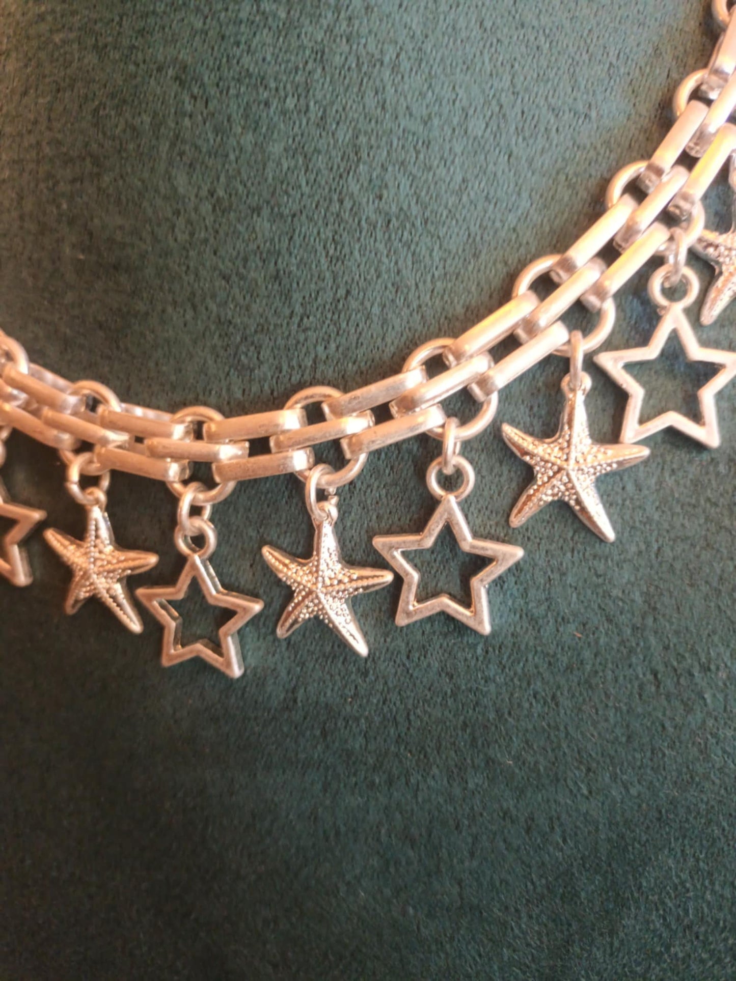THE 'STARGAZER' STUNNING SHIMMERY STAR EMBELLISHED NECKLACE IN SILVER OR GOLD COLOURS