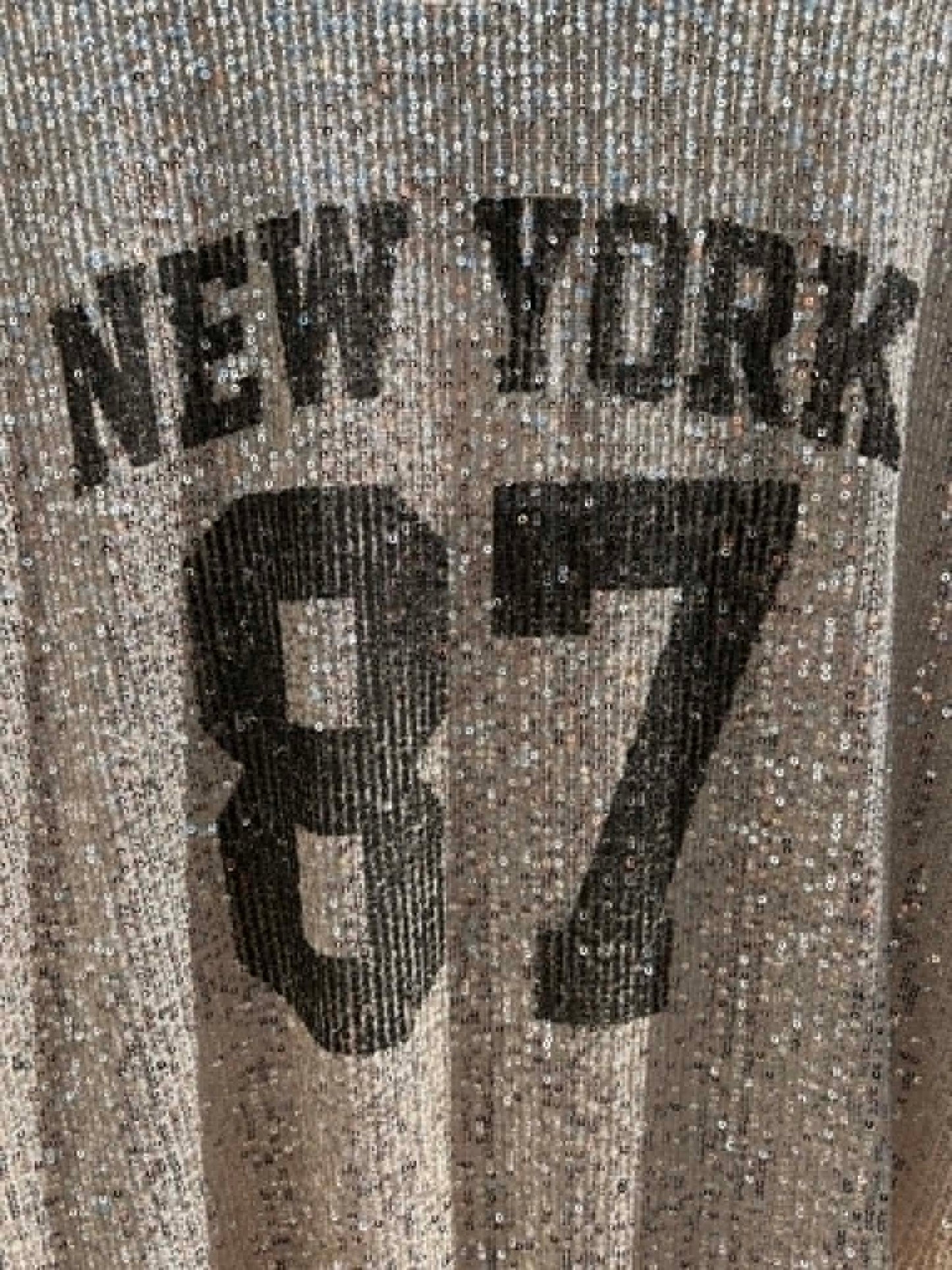 THE 'SPORT AND SEQUINS' SASSY SEQUIN AMERICAN SPORTY TOP WITH SEQUIN SHIMMERS