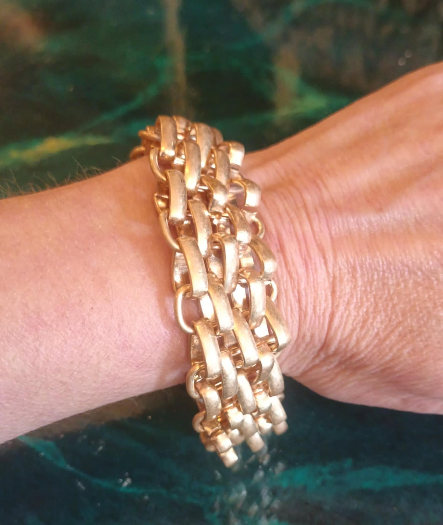 THE 'CARRIE' EXQUISITE MULTI CHAIN STATEMENT BRACELET IN SILVER OR GOLD