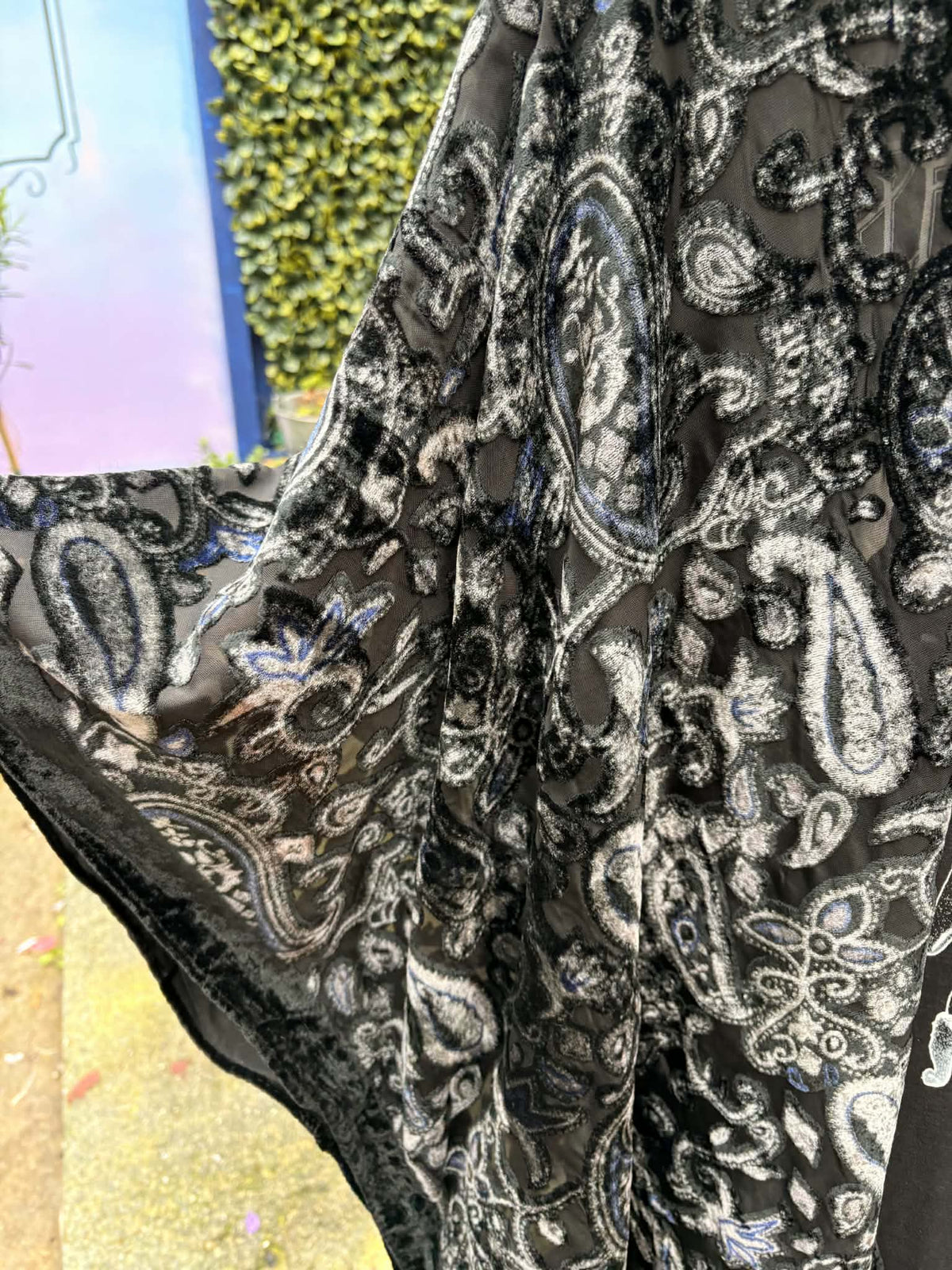 THE 'RUMOURS' ULTIMATE BOHO STYLE STUNNING VELVET DEVORE FRINGED KIMONO