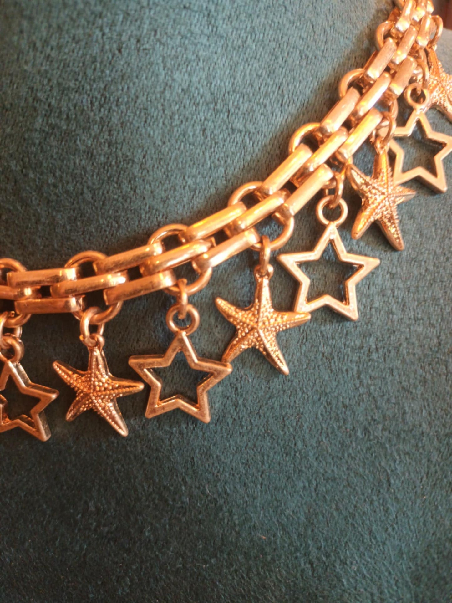 THE 'STARGAZER' STUNNING SHIMMERY STAR EMBELLISHED NECKLACE IN SILVER OR GOLD COLOURS