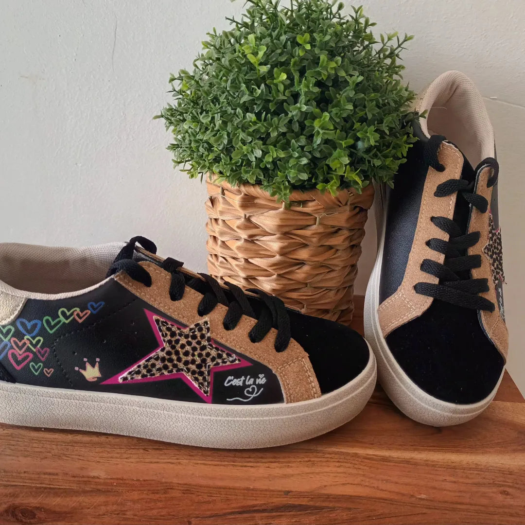 THE 'SUPERSTAR LOVER' RICHLY EMBELLISHED LACE UP FLATS