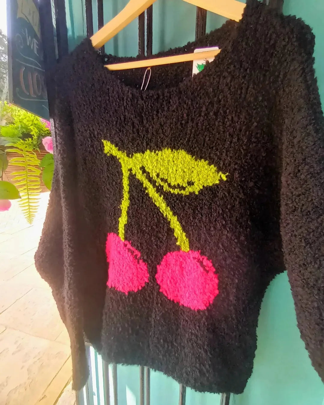 THE 'CHERRYLICIOUS' TEDDY BEAR KNIT SUPERSOFT JUMPER