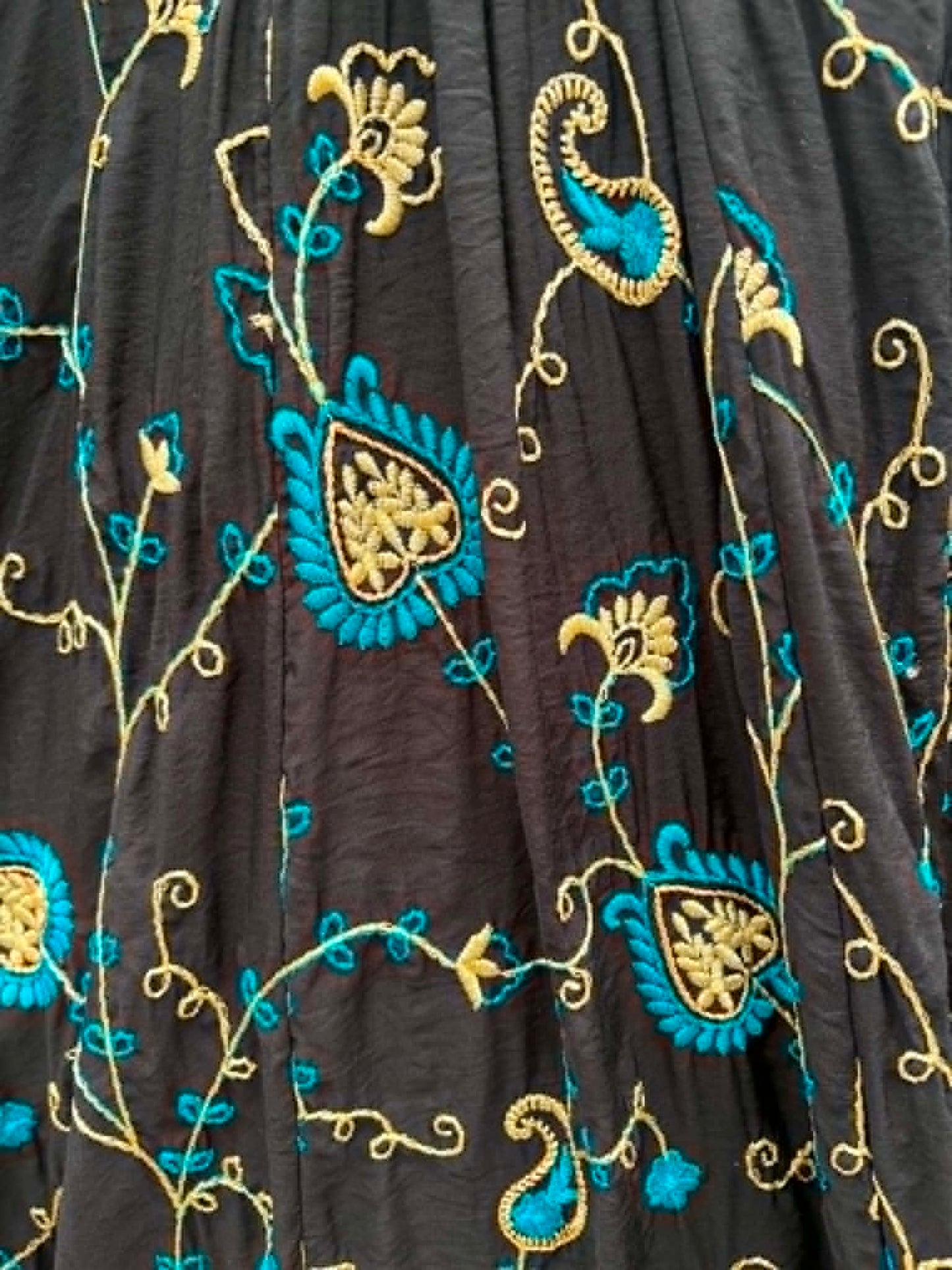 THE 'NATALIA' STUNNING RICHLY EMBROIDERED V NECK DRESS WITH POCKETS FROM OUR EXCLUSIVE SPANISH COLLECTION