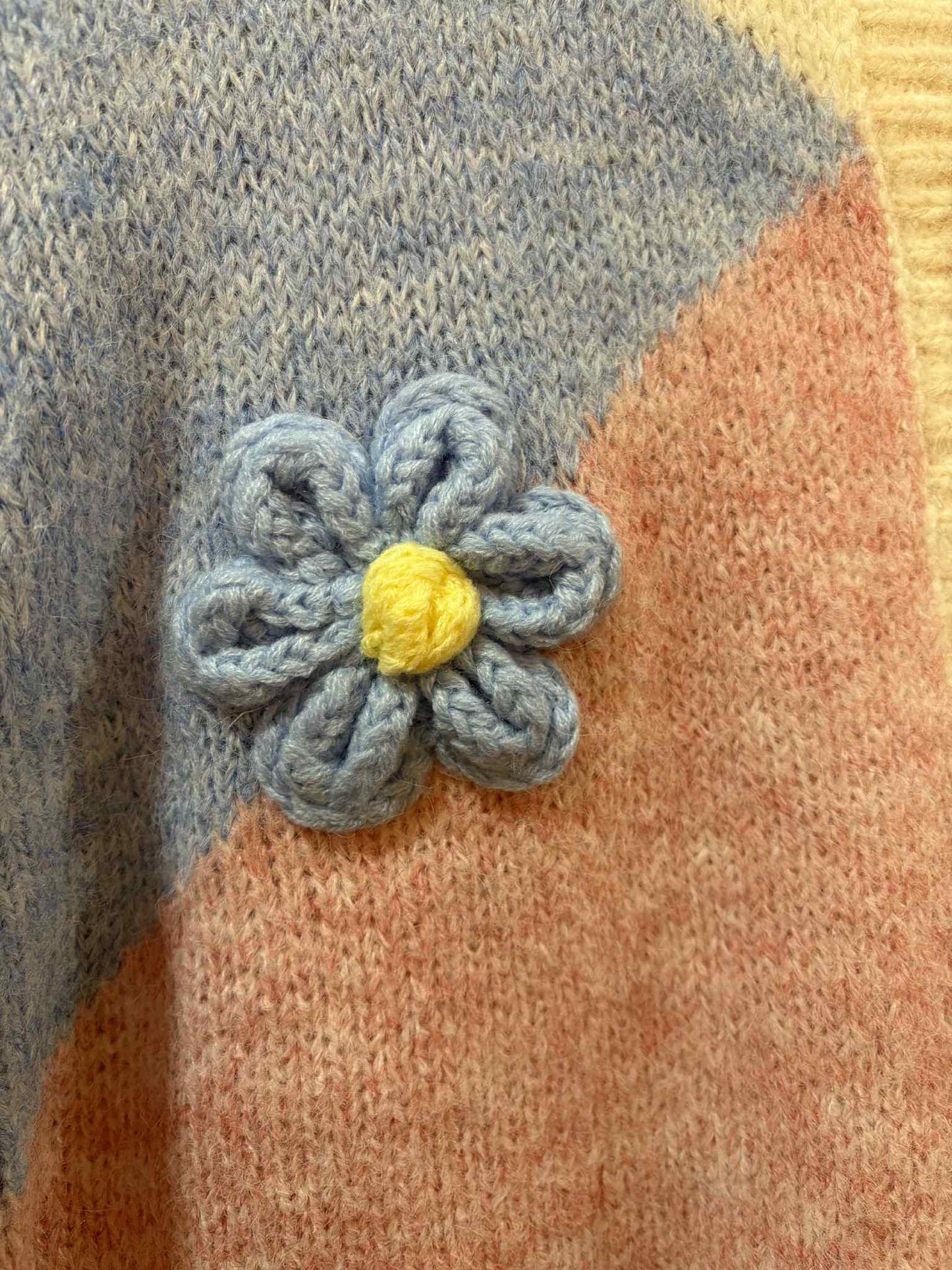 THE 'CANDICE' ULTRA SOFT 3D FLORAL MULTI PASTEL KNITTED CARDIGAN