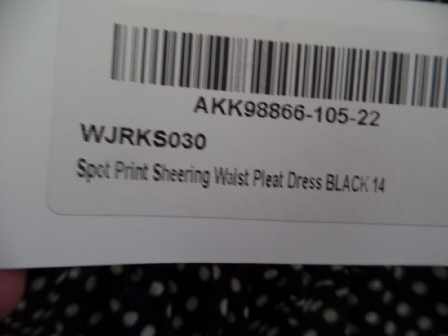 Karen Millen Size 14 Ditsy Dotty Print Crochet Neck Flippy Sheered Waist Tea Dress