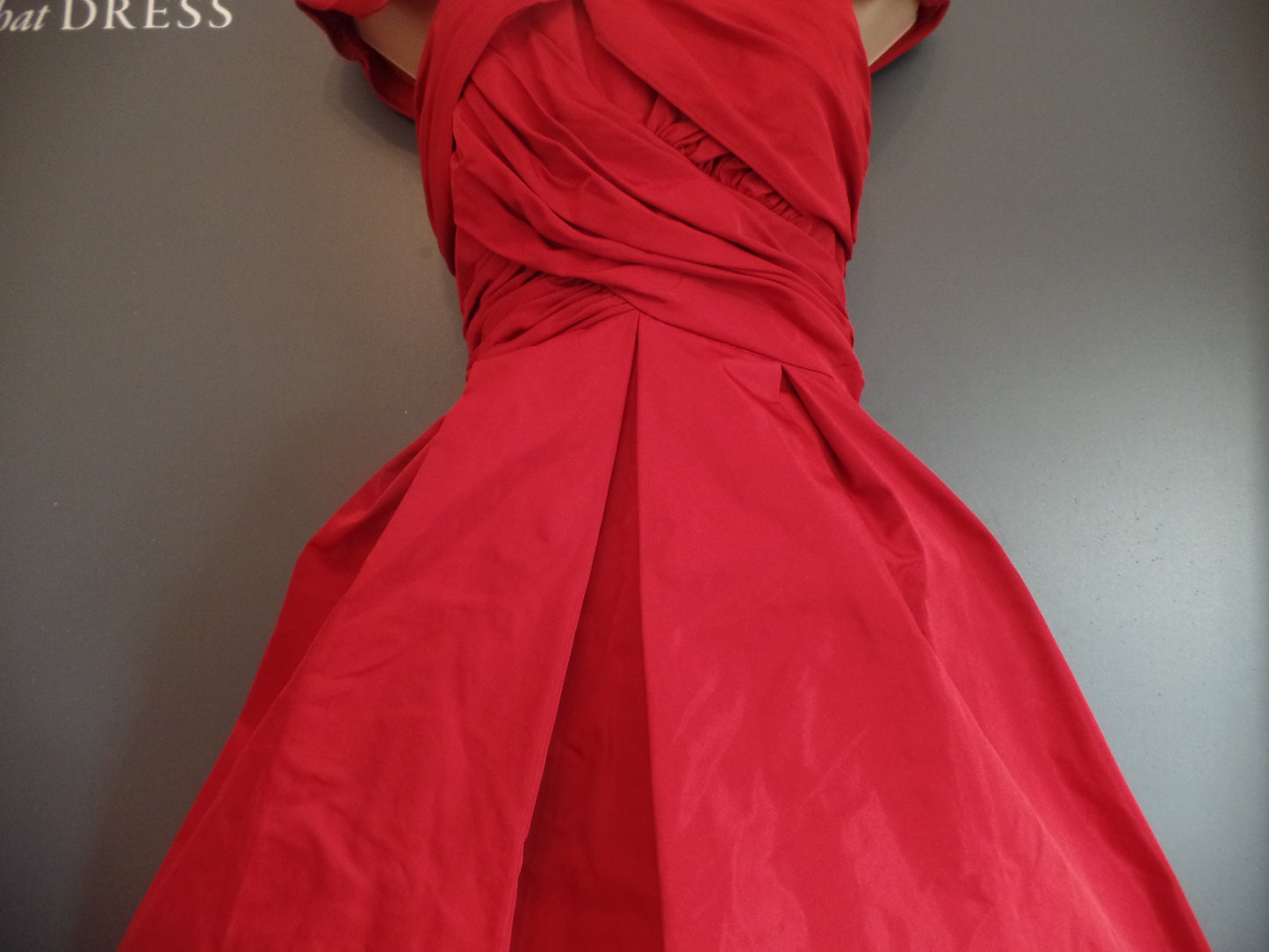 Hobbs Size 10 Stunning! Festive Red Taffeta Hollywood Starlet Style Sweetheart Bodice Dress RRP £229!