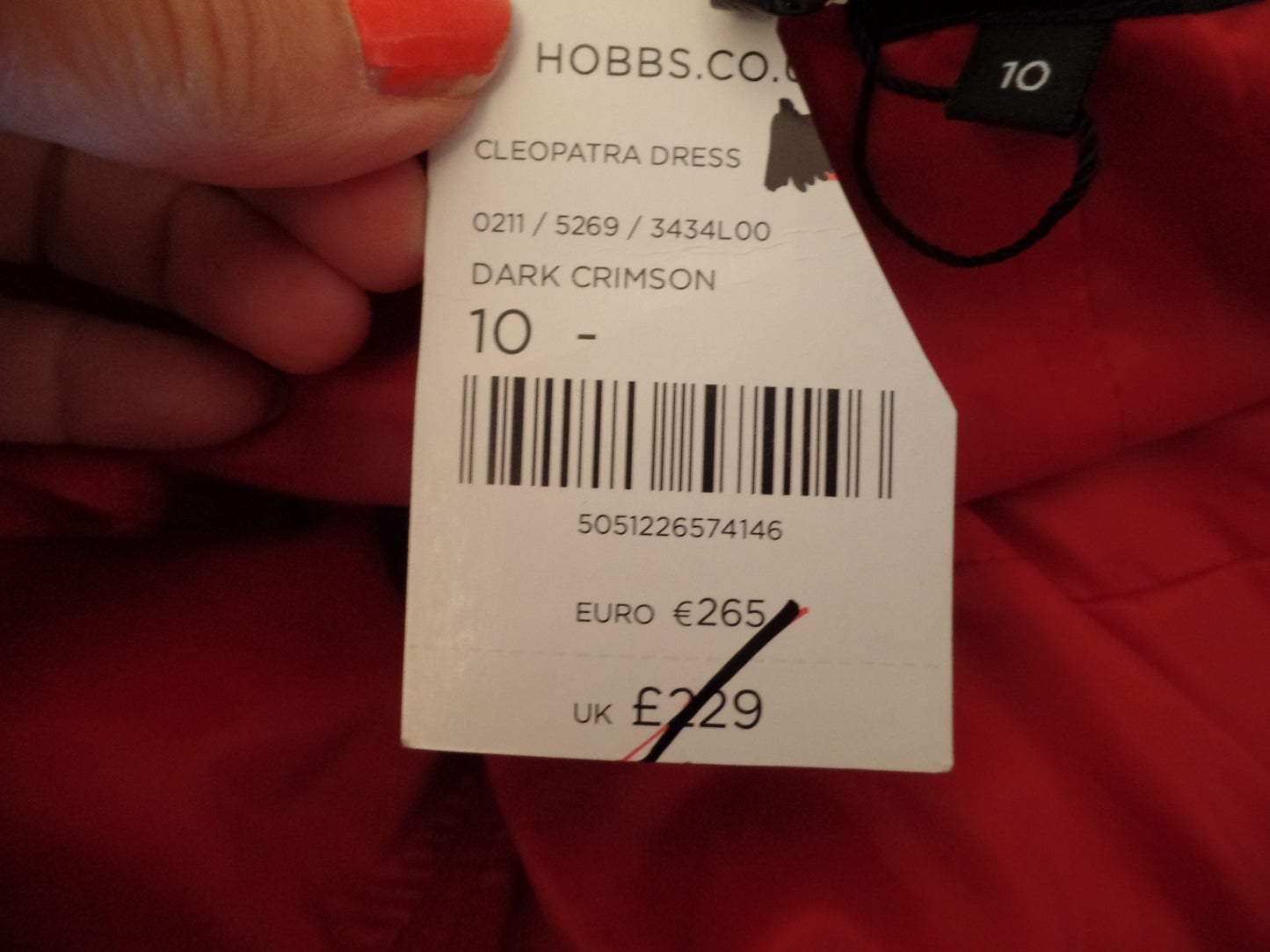 Hobbs Size 10 Stunning! Festive Red Taffeta Hollywood Starlet Style Sweetheart Bodice Dress RRP £229!