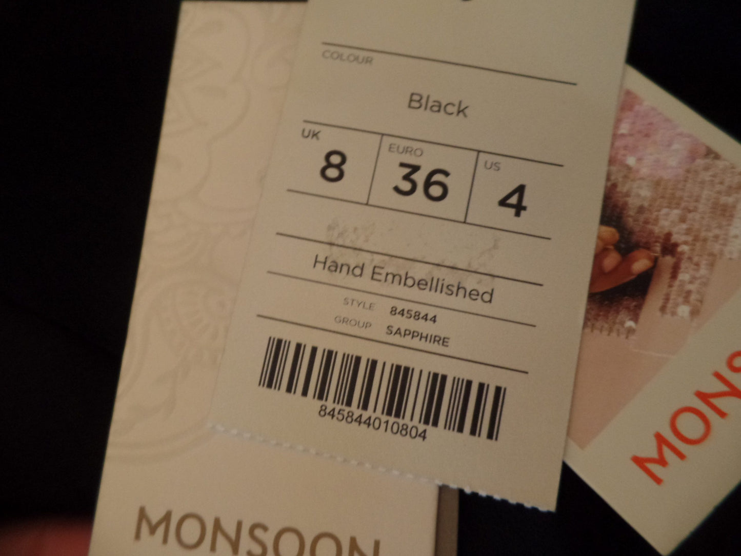 Monsoon Size 8 Luxurious Organza Silk Richly Embroidered & Beaded Kaftan Sleeve Dress RRP £229!