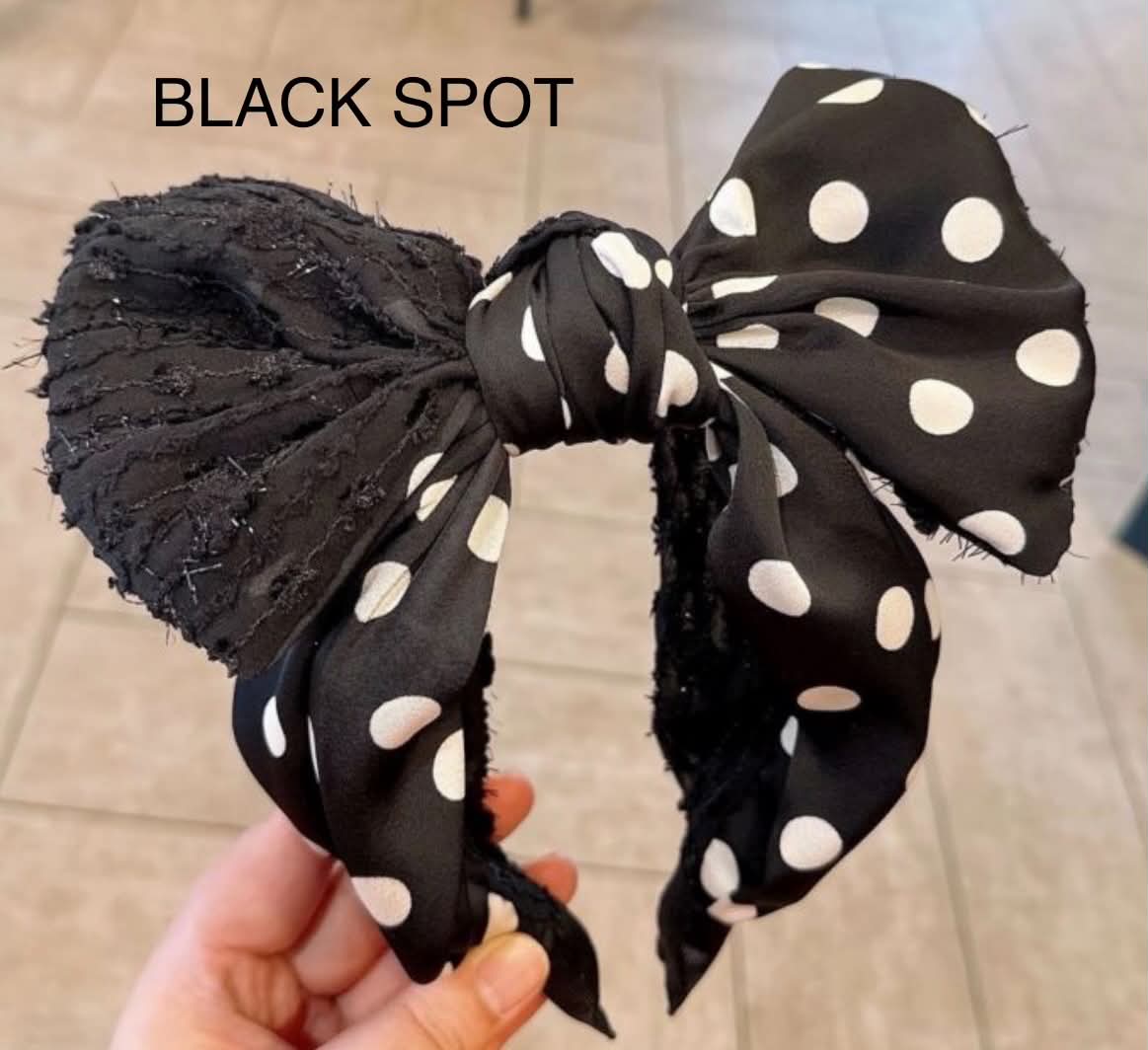 THE 'SASSY' STUNNING OVERSIZED STRUCTURED BOW HAIRBAND ASSORTED PRINTS & COLOURS