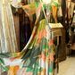 THE 'SUNNY DAZE' FIT AND FLARE V NECK DRESS WITH SUPER SWISHY SKIRT GREEN MIX or PINK MIX