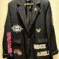 THE 'ROCK AND ROLL' CLASSIC BLACK EMBELLISHED BLAZER FEATURING BOLD ROCK STAR MOTIFS