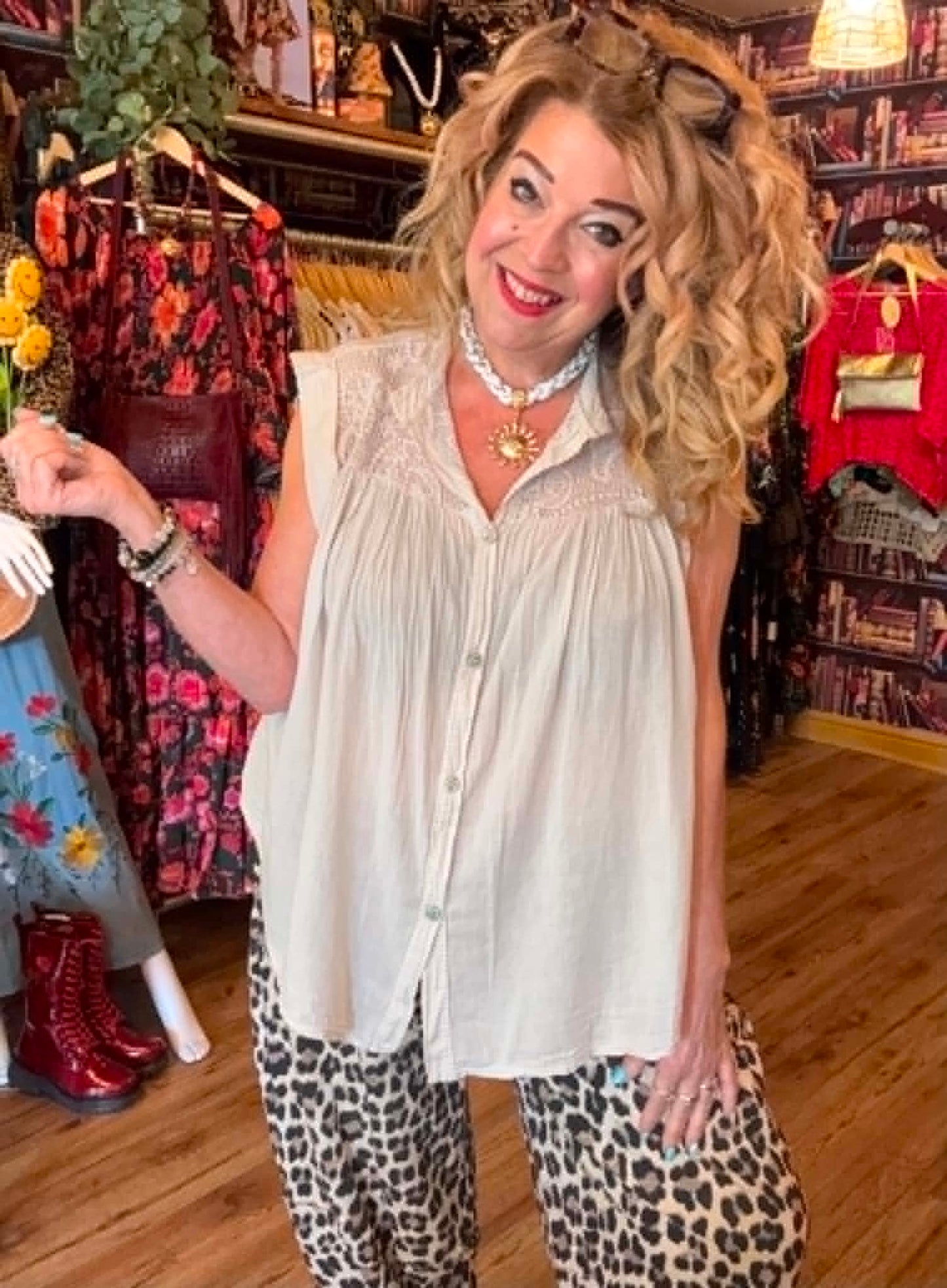 THE 'MILAN' COTTON TOP WITH EMBROIDERED LACE PANEL DETAIL CREAM, CHOCOLATE OR BLACK