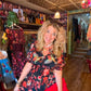THE 'ALHAMBRA BIRD OF PARADISE' BREATH TAKING MULTI BIRD PRINT DRESS FROM OUR EXCLUSIVE SPANISH COLLECTION
