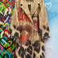 THE 'CELESTIAL LOVE' COSY OVERSIZED BUTTON FRONT BLANKET COAT WITH HEARTS, SUNS AND MYSTIC EYES