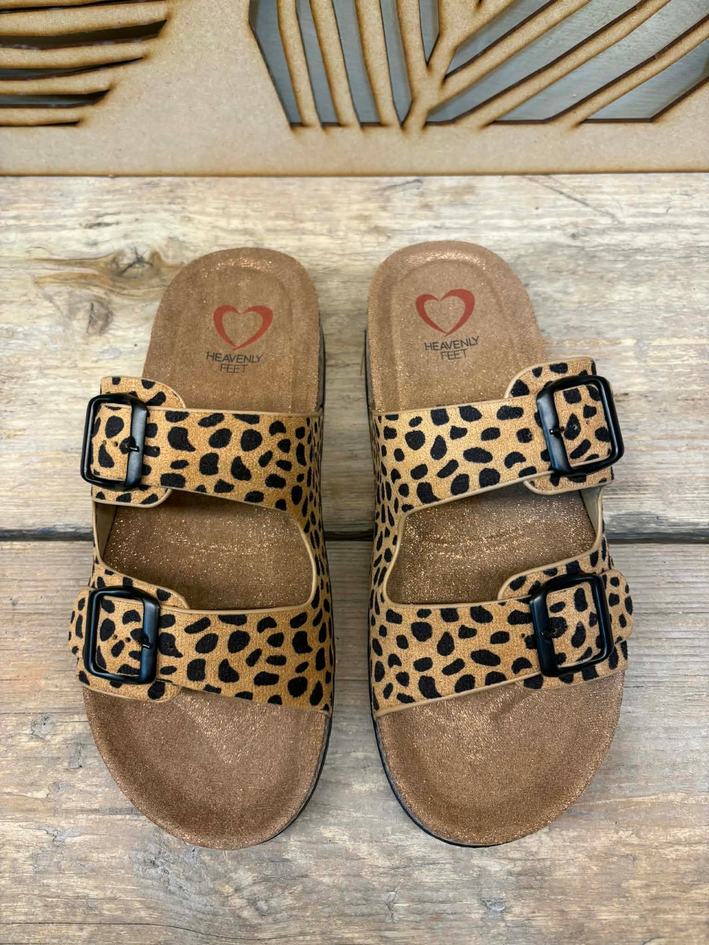 THE 'ZANZIBAR' FUNKY LEOPARD PRINT SUPER COMFORT MEMORY FOAM SLIDERS
