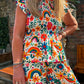 THE 'SHE'S A RAINBOW' BRIGHT AND BEAUTIFUL RAINBOW FLORALS TWO PIECE SUIT