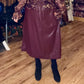 THE 'ELEKTRA' CHIC MIDI LENGTH FAUX LEATHER MIDI LENGTH SKIRT WITH ELASTICATED WAIST BLACK OR OXBLOOD