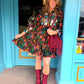 THE 'LYLA' EXQUISITE QUALITY RICHLY EMBELLISHED BELL SLEEVE NEEDLECORD DRESS FROM OUR EXCLUSIVE SPANISH RANGE