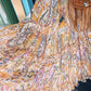 'ELEANOR' STUNNING PLISSE ANGEL SLEEVE MAGIC DRESS WITH SWISHY HEM AND TASSEL TIE DETAIL. ICE CREAM COLOURS