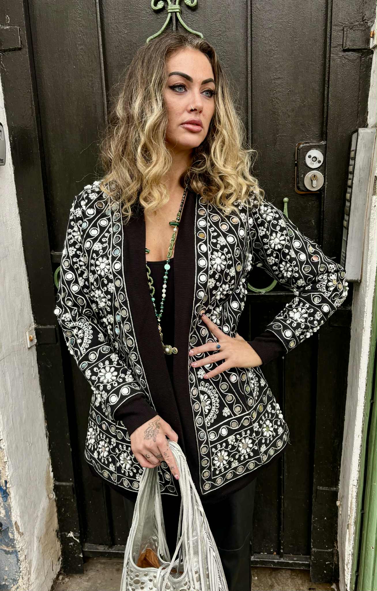 THE 'NURIA' STUNNING RICHLY BEADED AND EMBROIDERED SHORT FIT AND FLARE COAT FROM OUR EXCLUSIVE SPANISH COLLECTION THREE COLOURS