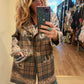 THE 'URBAN GRAFFITI' BEAUTIFUL TARTAN STATEMENT BLANKET COAT WITH STRIKING BACK DETAIL