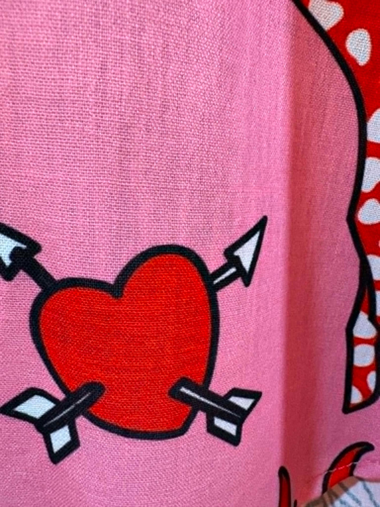 THE 'MYSTIC LOVE' CANDY PINK HEARTS & CELESTIAL SUN PRINT STATEMENT OVERSIZED SHIRT