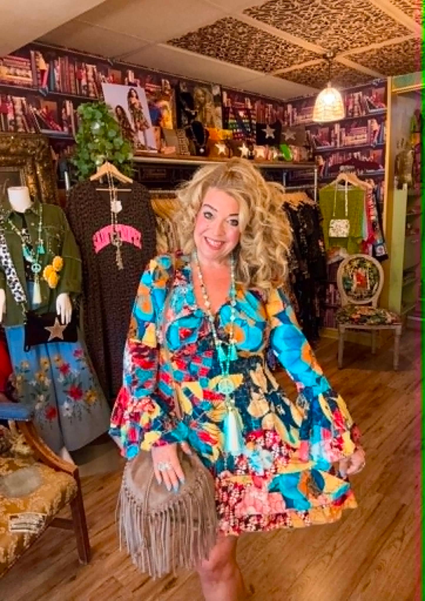 THE 'CARMEN' STUNNING FLOATY BELL SLEEVE DRESS FROM OUR EXCLUSIVE SPANISH COLLECTION