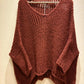 THE 'CECE' OVERSIZED DROP SLEEVE SNUGGLE JUMPER IN ZESTY ORANGE OR BURGUNDY