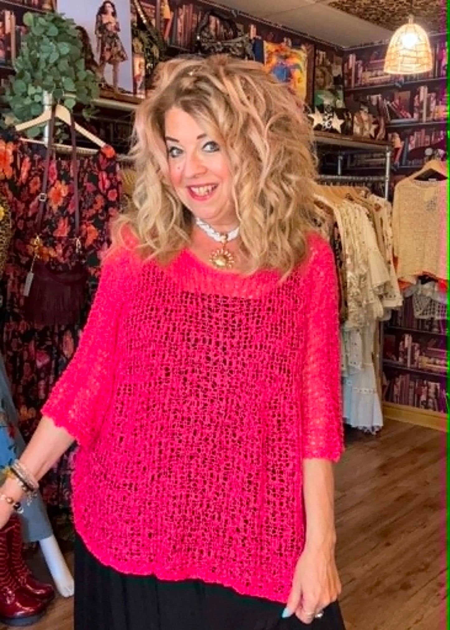 THE 'PIPPA' POPCORN CROCHET LIGHTWEIGHT SUMMER TOP ASSORTED COLOURS