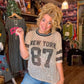 THE 'SPORT AND SEQUINS' SASSY SEQUIN AMERICAN SPORTY TOP WITH SEQUIN SHIMMERS