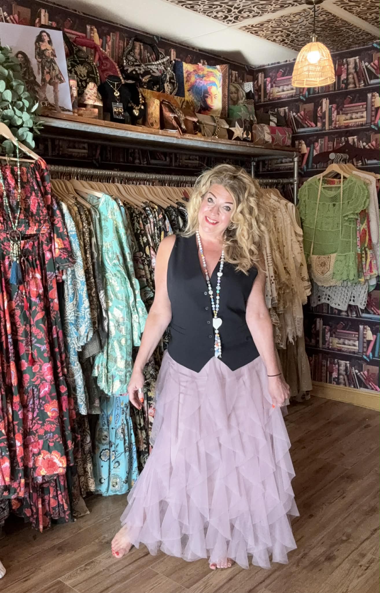 THE 'CARRIE' BEAUTIFUL TULLE WATERFALL SKIRT IN ANTIQUE CREAM OR BLUSH PINK