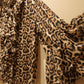 THE 'LABELLE' FABULOUSLY FLOUNCY ROCK CHICK STYLE LEOPARD WATERFALL FRILL BLOUSE