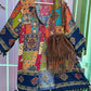 THE 'BOHO TRAVELLER' STUNNING ETHNIC PATCHWORK PRINT LIGHTWEIGHT KAFTAN STYLE JACKET/COVER UP