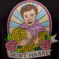 'SAINT HARRY' HARRY STYLES PRINT SUPERSOFT BLACK T SHIRT ETHICAL 'GIVE BACK' FEMINIST RANGE