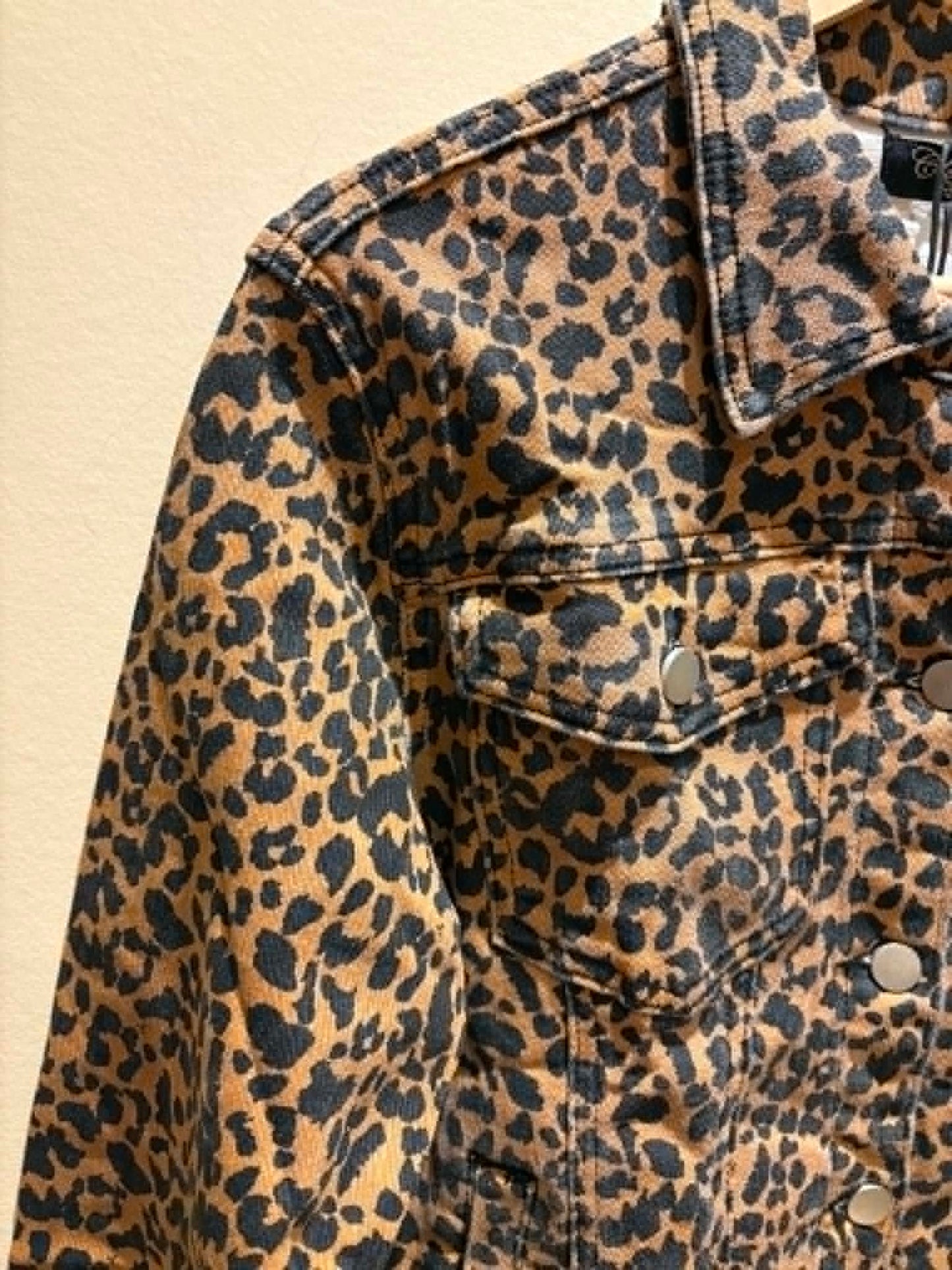 THE 'LUNA' SUPER SOFT LEOPARD PRINT STRETCH DENIM JACKET FLATTERING FEMALE FIT
