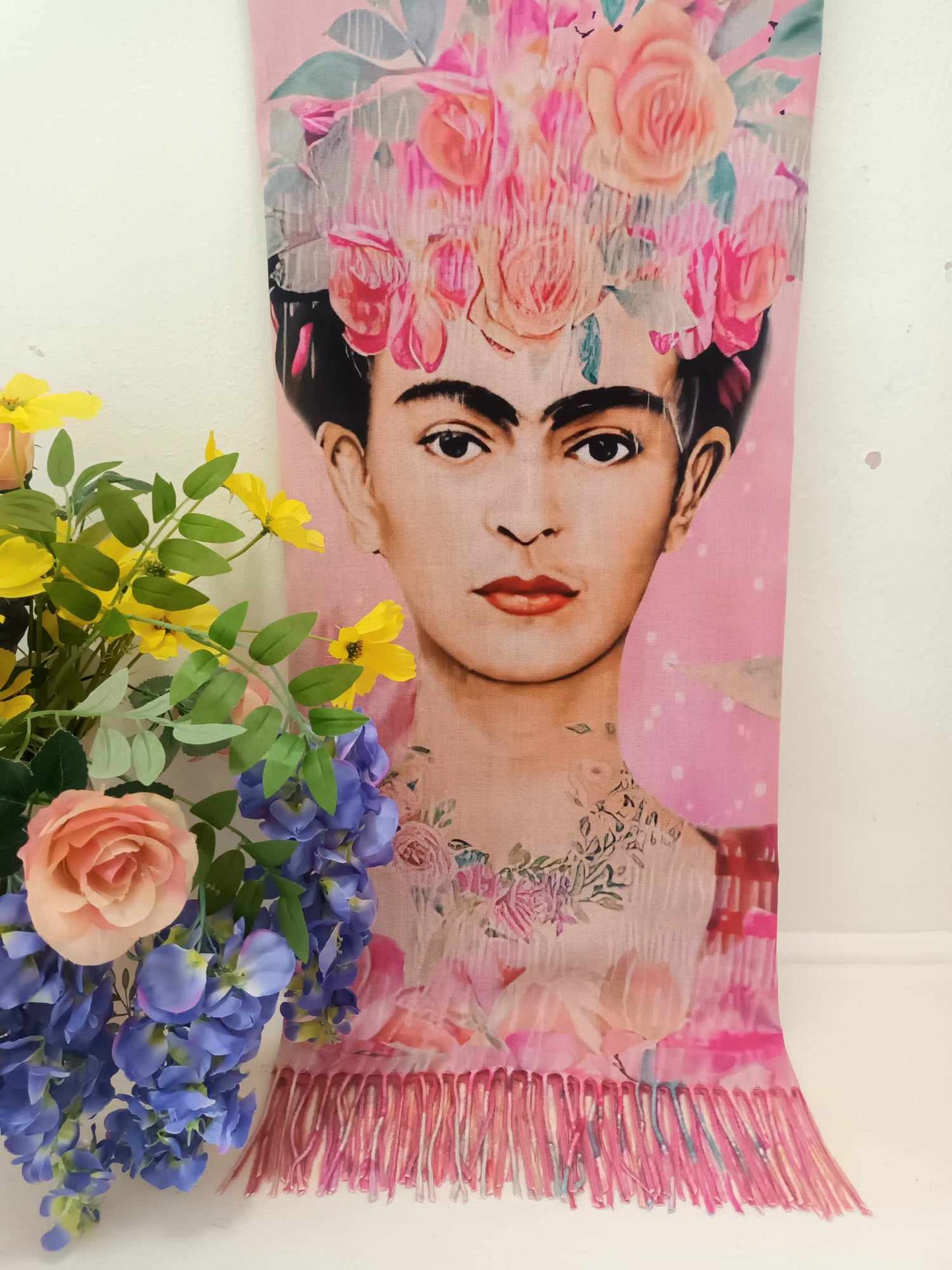 'FRIDA IN PINK' BEAUTIFUL LUXURIOUSLY SOFT PASHMINA WRAP