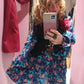 THE 'BELLA CARMEN BLUEBIRD' DRESS FROM OUR SPANISH RANGE WITH FABULOUS TRUMPET STYLE SLEEVES
